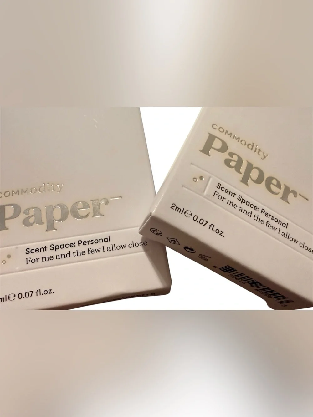 COMMODITY FRAGRANCES Paper Personal, 2ml each, Lot of 2, New in Box